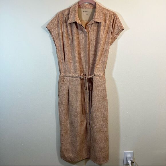 REI Women’s Tan Sun Up Shirt Dress Size Small Midi - Picture 1 of 13